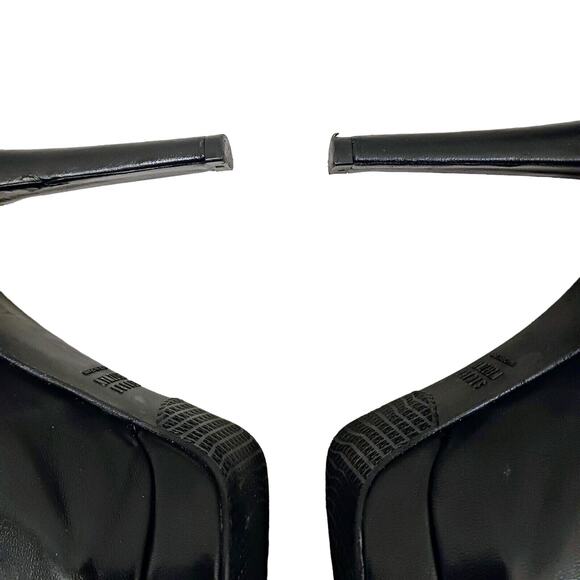 Stuart Weitzman Glam Moto Ankle Boots Sz 7.5 Black Buckle Rocker Punk Gothic - Picture 10 of 16